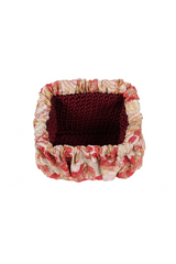 Burgundy and Gold Floral Brocade Clutch