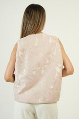 Pink Brocade Vest