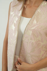 Pink Brocade Vest