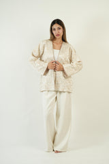 Beige Brocade Jacket