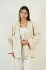 Beige Brocade Jacket