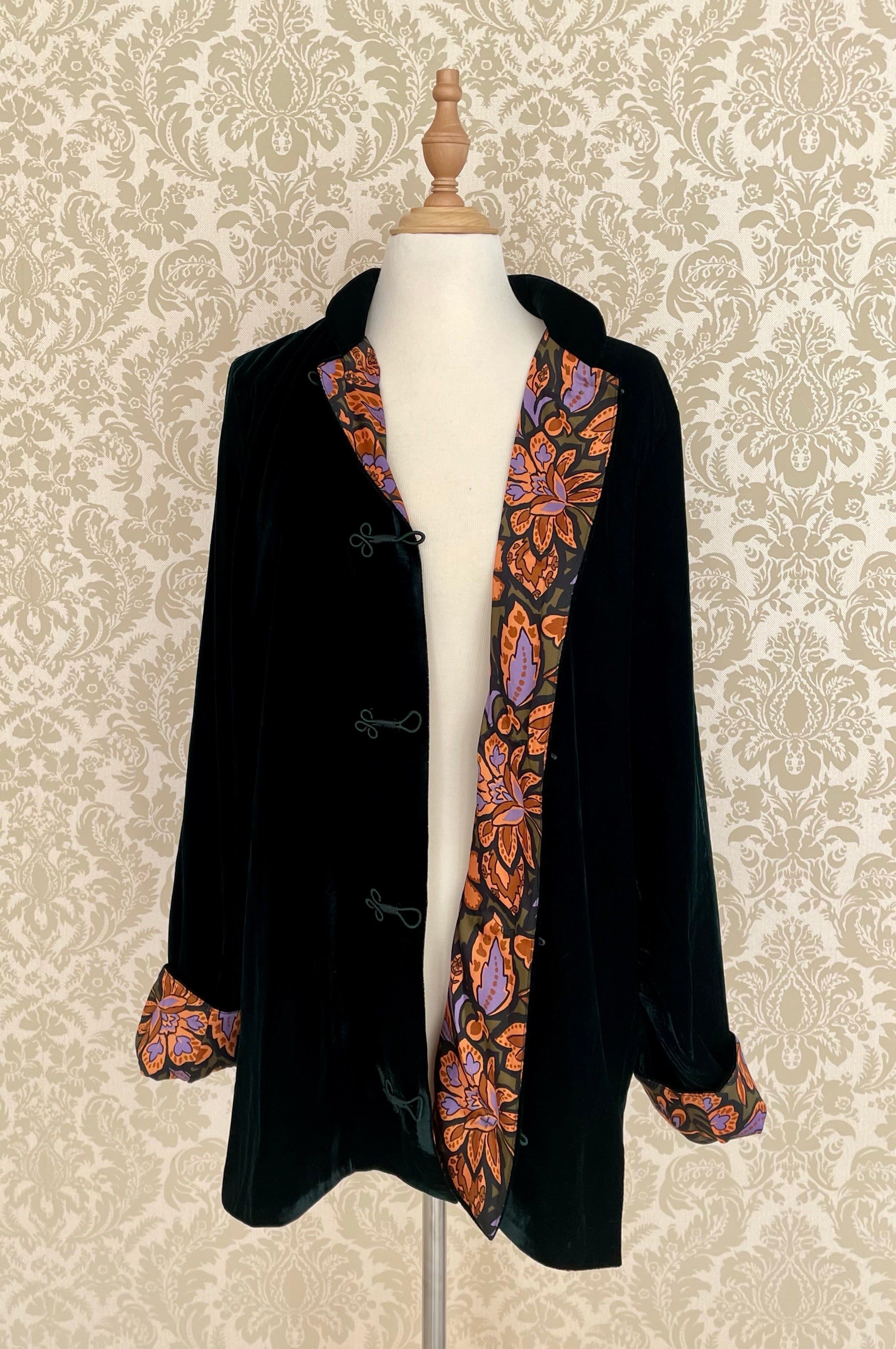 Velvet jacket with lining