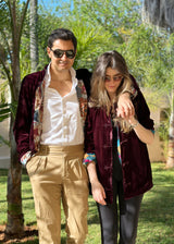 Velvet jacket with lining