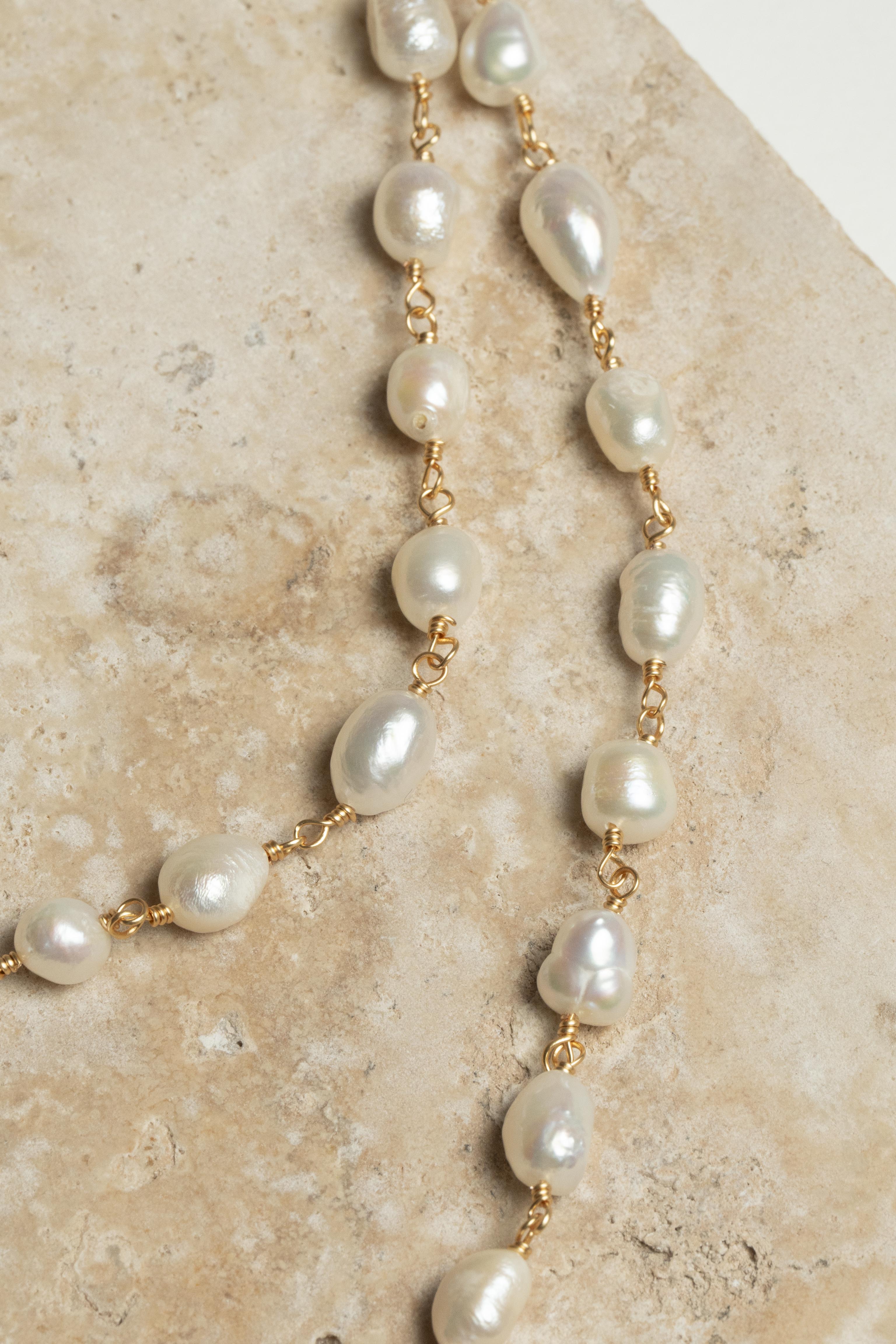 Natural Pearl Long Necklace